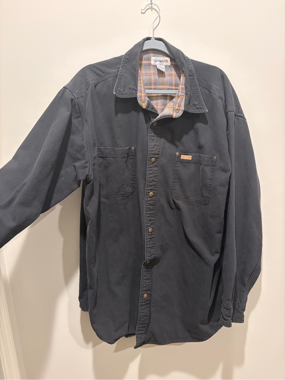 Carhartt Vintage Dark Grey Shirt Jacket with Flannel Lining